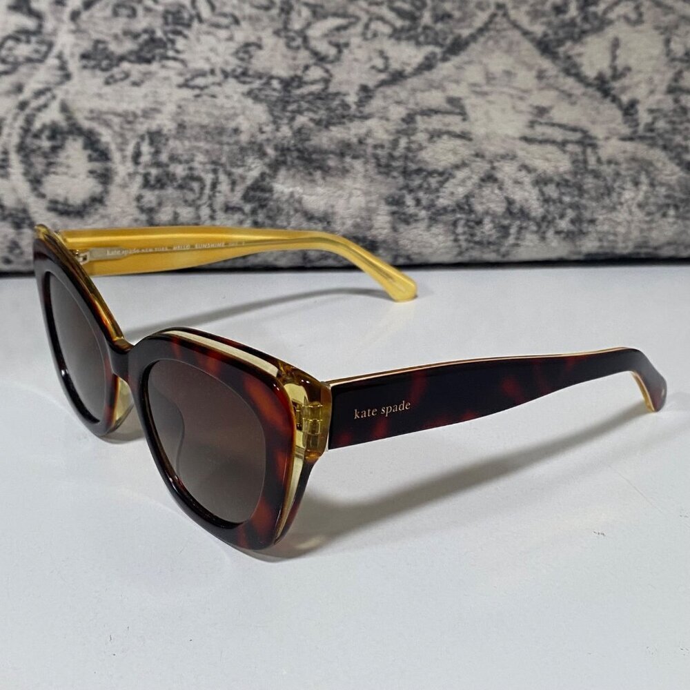 NEW Kate Spade MARIGOLD Two-Tone Cat Eye Sunglasses - Picture 3 of 5